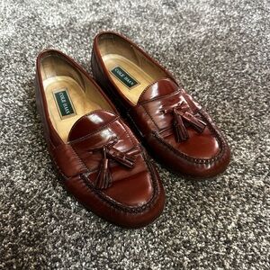 Cole Haan Brown Leather Tassel Loafers